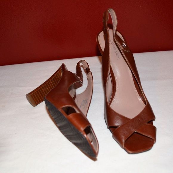 Calvin Klein Open Toe Heels - Picture 5 of 9